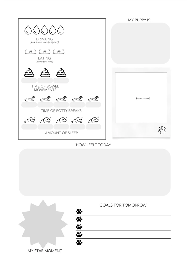 First Month Puppy Training Journal - Image 4